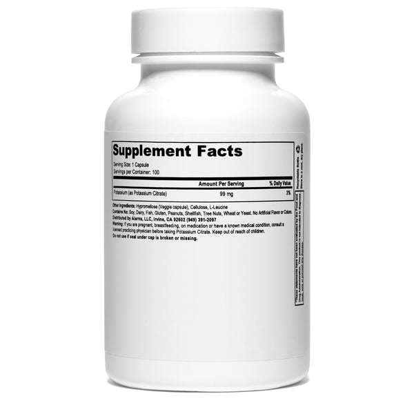 Alerna Kidney Health Potassium Citrate 100 Caps, USA Made