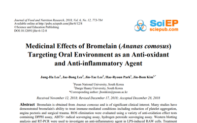 Bromelain for Oral Health: Antioxidant and Anti-Inflammatory Findings from a 2018 Lab Study