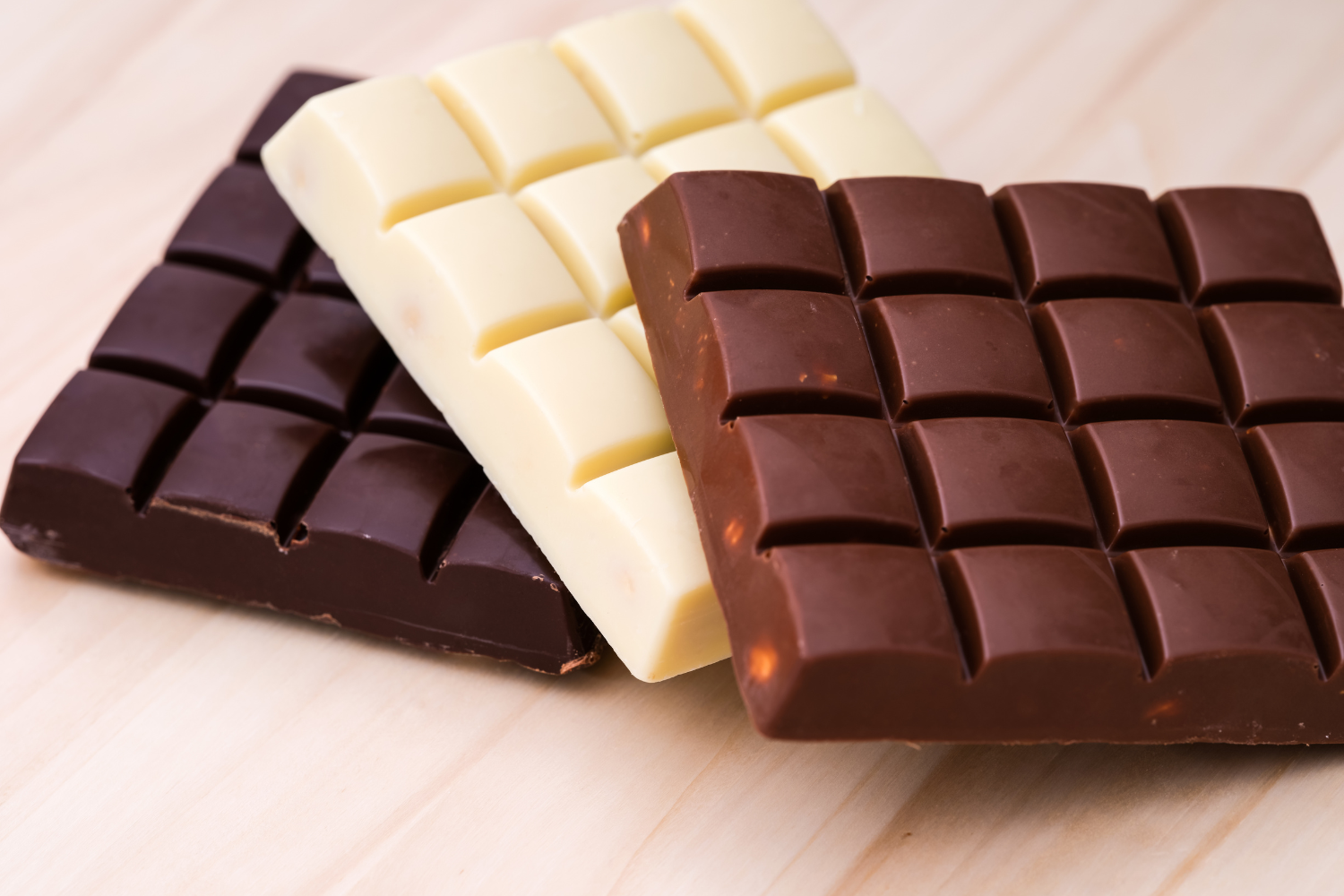 Three types of chocolate.