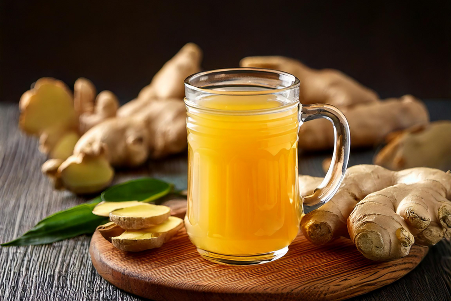Golden milk made with ginger and turmeric