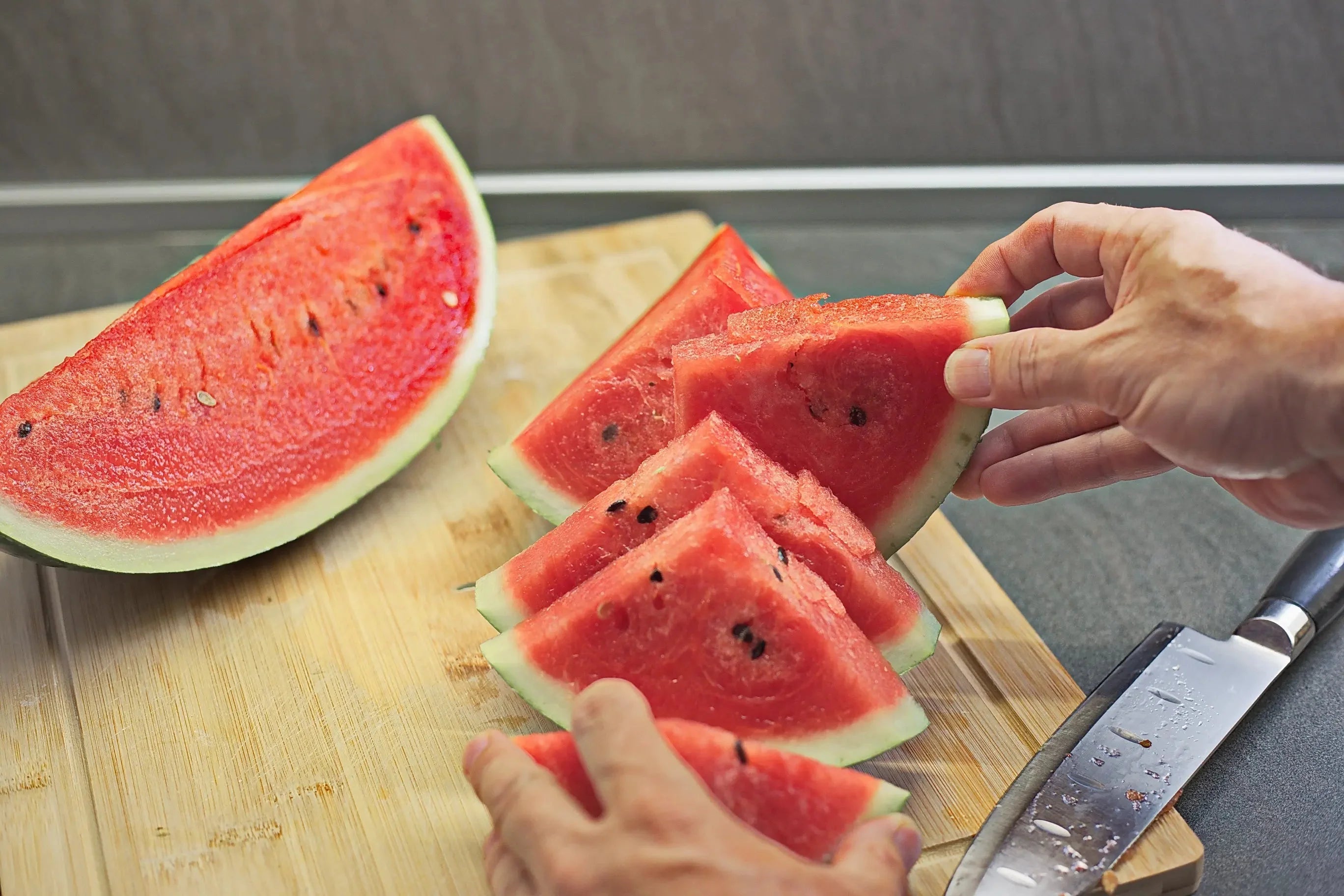 Slices of watermelon.