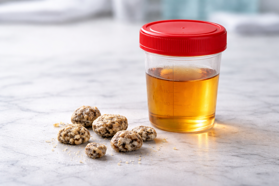 Urine specimen and kidney stones