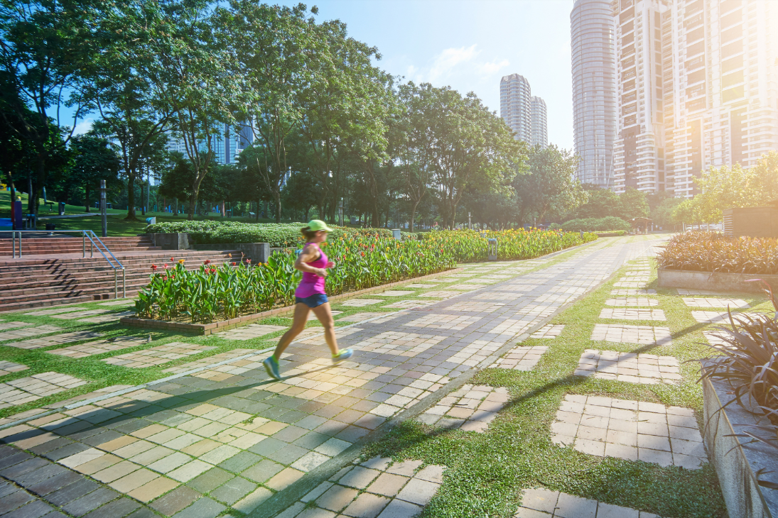 Woman going on a jog.