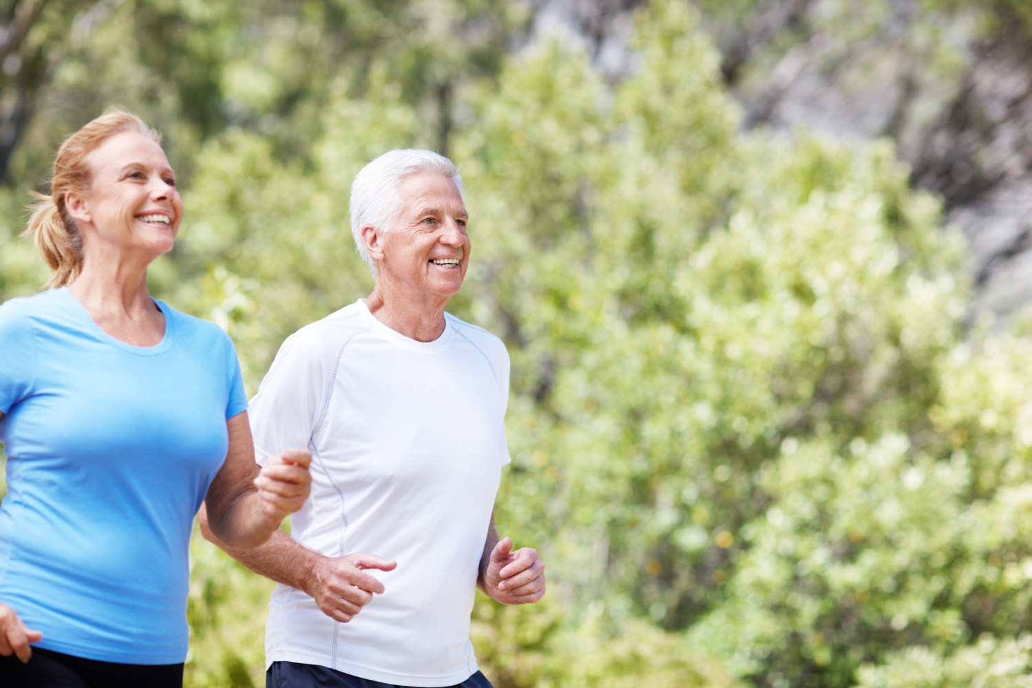 Man and woman going on a run.