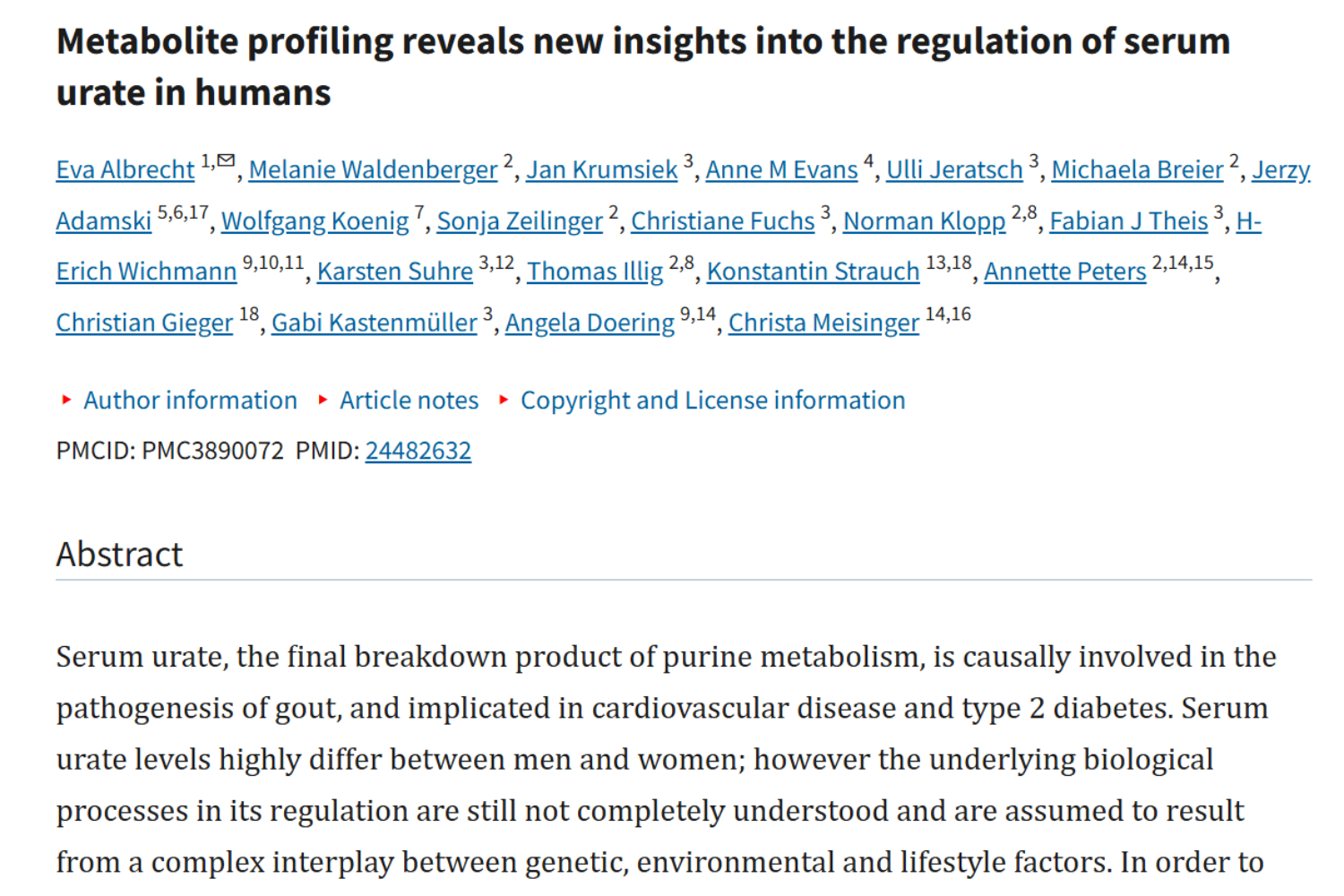How Uric Acid Metabolism Connects to Key Metabolites