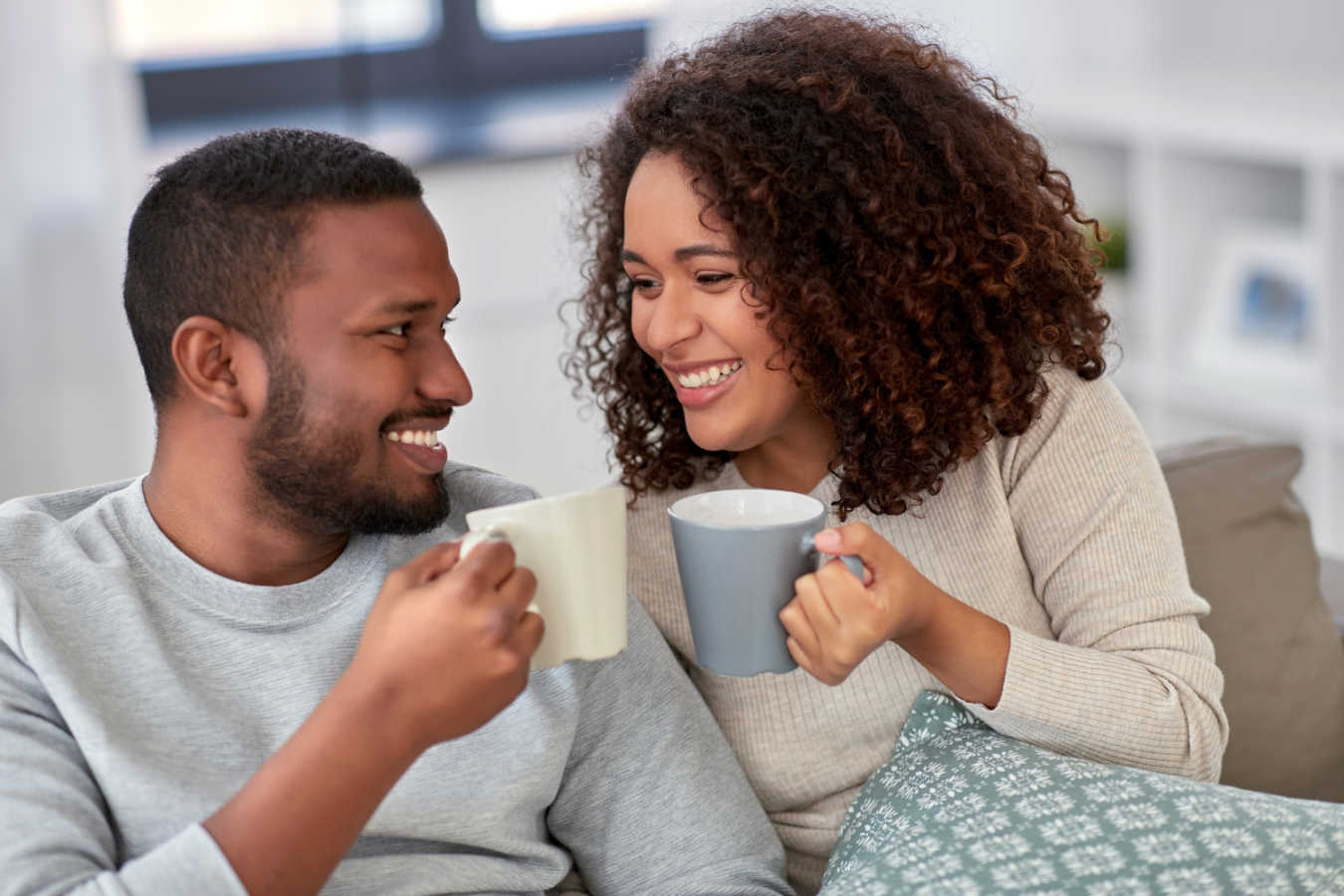 Couple drinking tea.