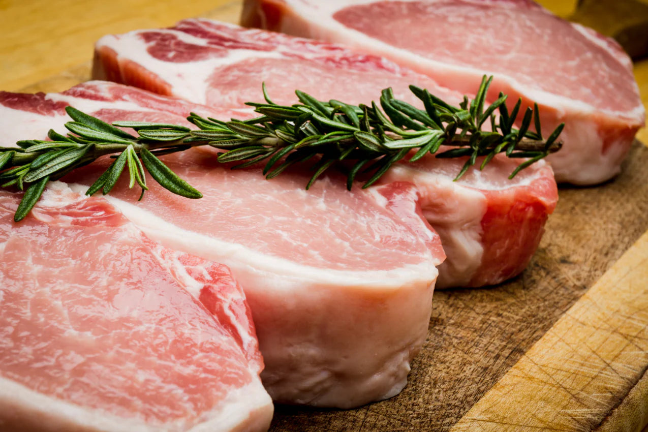 Slices of pork.