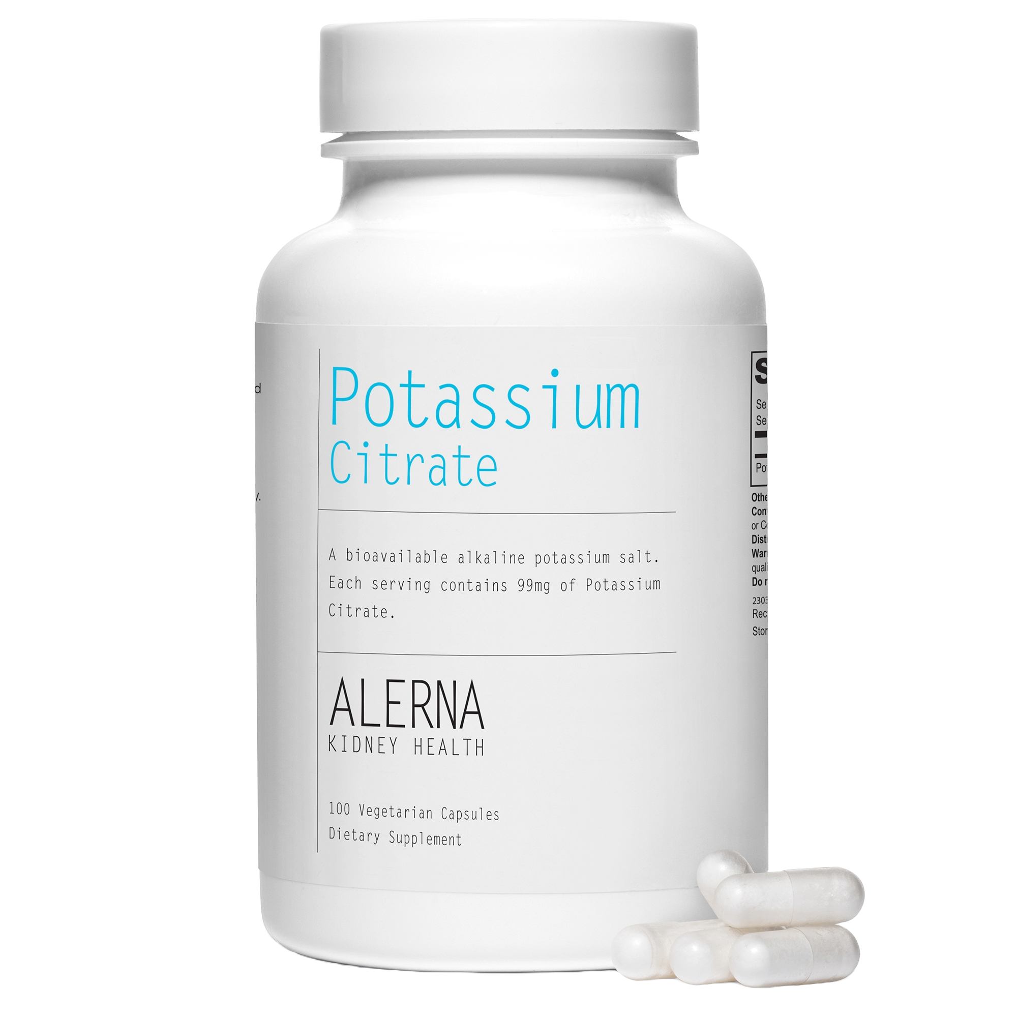 Potassium Citrate - 100 Vegetarian Capsules