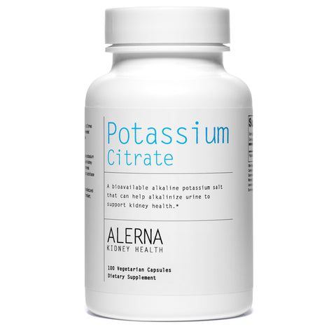 Alerna Kidney Health Potassium Citrate 99 mg 100 Vegetarian Capsules